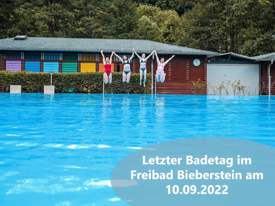 Letzter Badetag im Freibad Bieberstein am 10.09.2022