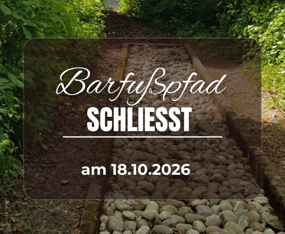 Der Barfu&szlig;-Erlebnispfad geht in die Winterpause